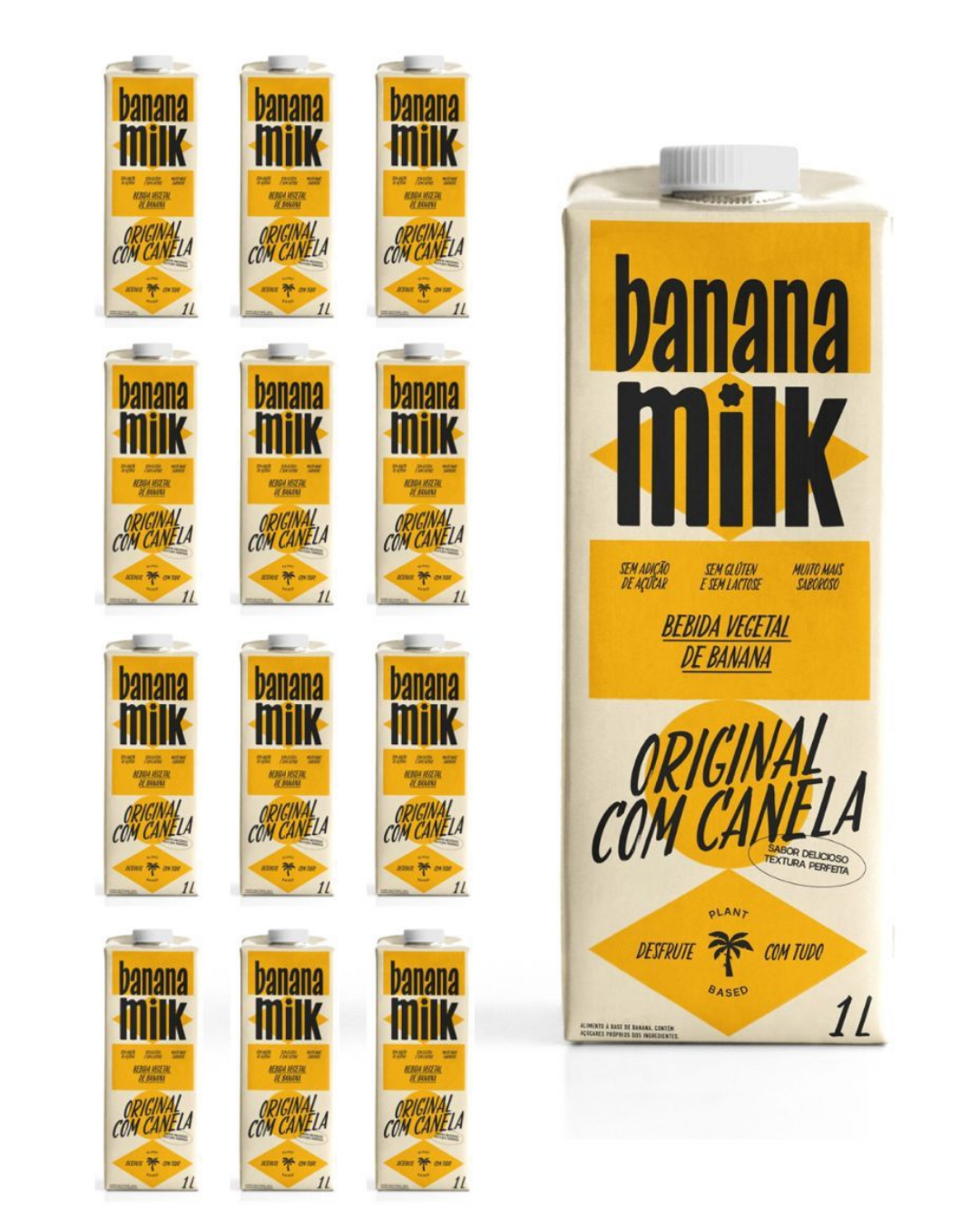 Caixa - Banana Milk Original Canela 1L (CX/12)