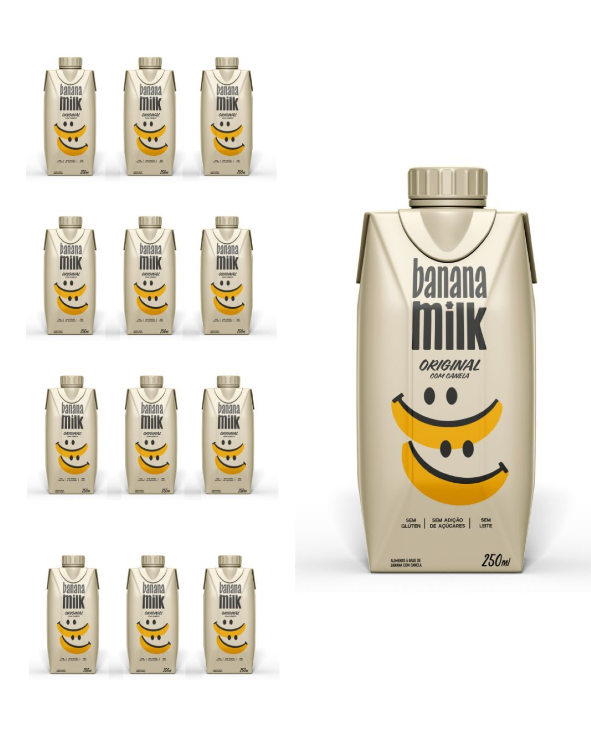 Caixa - Banana Milk Original Canela 250ml (CX/12)